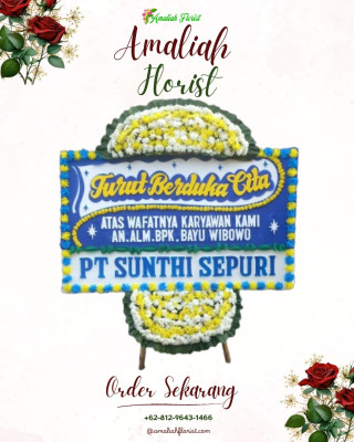 Papan Bunga Duka di Sumber